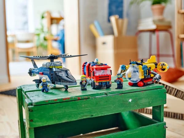 LEGO® City Helikopter, brandbil och ubåt 60462