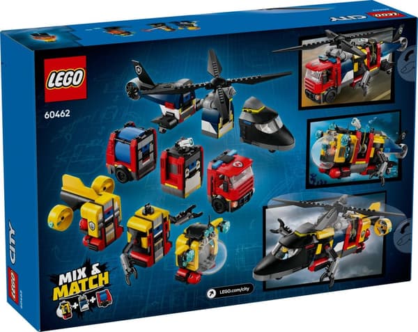 LEGO® City Helikopter, brandbil och ubåt 60462