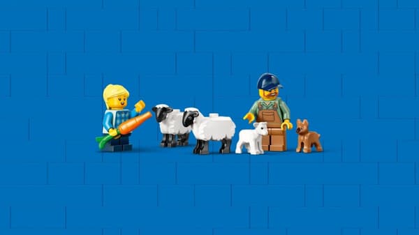 LEGO® City Röd jordbrukstraktor med släp och får 60461