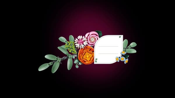 LEGO® Botanicals Vacker rosa blombukett 10342