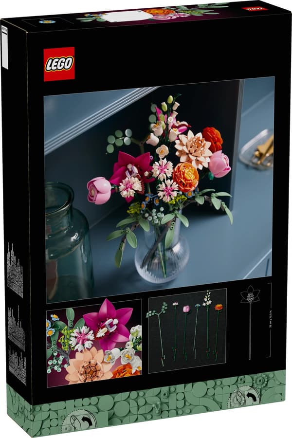 LEGO® Botanicals Vacker rosa blombukett 10342