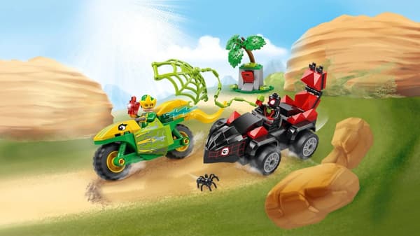 LEGO® Marvel Spins och Electros jakt med dinosauriefordon 11198