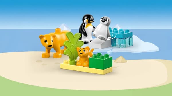 LEGO® DUPLO Vilda djurfamiljer: Pingviner och lejon 10442