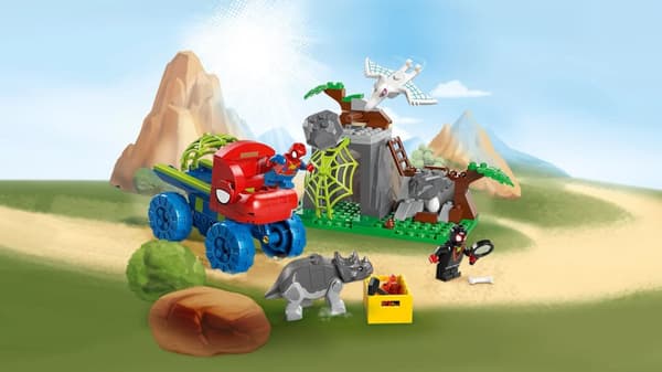 LEGO® Marvel Team Spideys räddning med Dino Crawler 11199