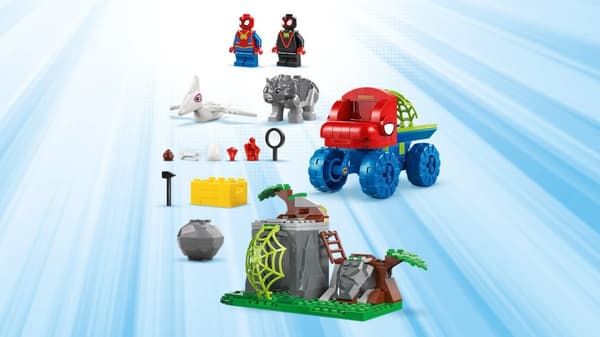 LEGO® Marvel Team Spideys räddning med Dino Crawler 11199