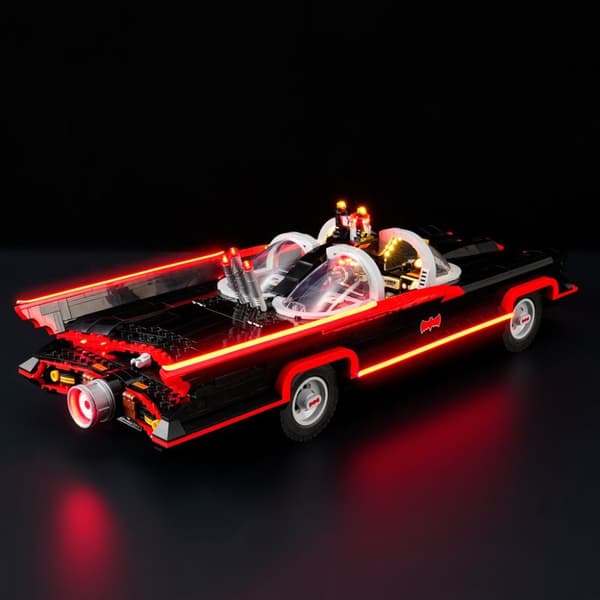 Belysning till Super Heroes Batmobilen från den klassiska tv-serien 76328 LGK693