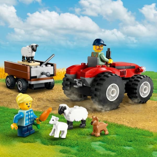LEGO City 4+ Röd jordbrukstraktor med släp och får 60461