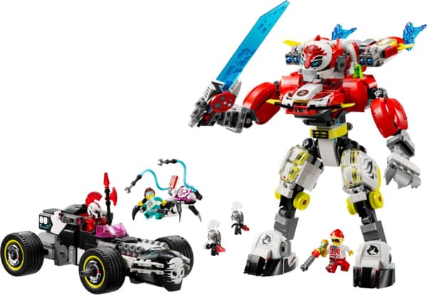 LEGO DREAMZzz Coopers tigerrobot och Zeros hot rod bil 71497