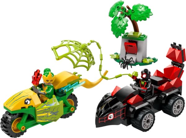 LEGO Super Heroes 4+ Spins och Electros jakt med dinosauriefordon 11198