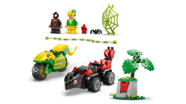 LEGO Super Heroes 4+ Spins och Electros jakt med dinosauriefordon 11198