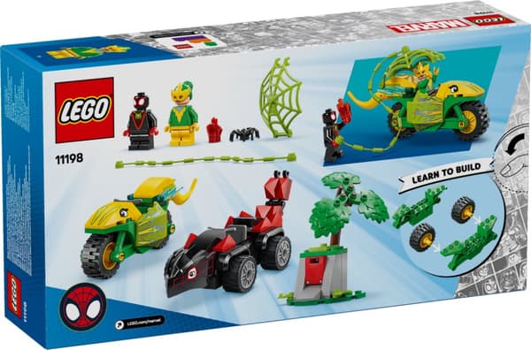 LEGO Super Heroes 4+ Spins och Electros jakt med dinosauriefordon 11198