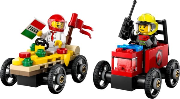 LEGO City Pizzabil mot brandbil racingpaket 60458