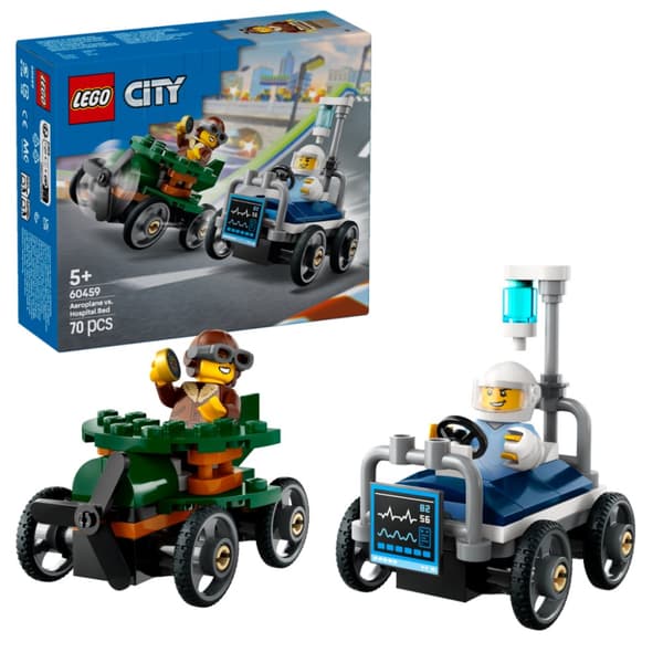 LEGO City Flygplan mot sjukhussäng racingpaket 60459