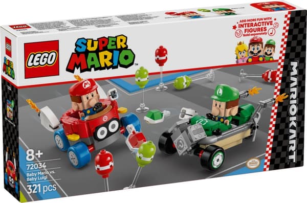 LEGO Super Mario Mario Kart Baby Mario mot Baby Luigi 72034