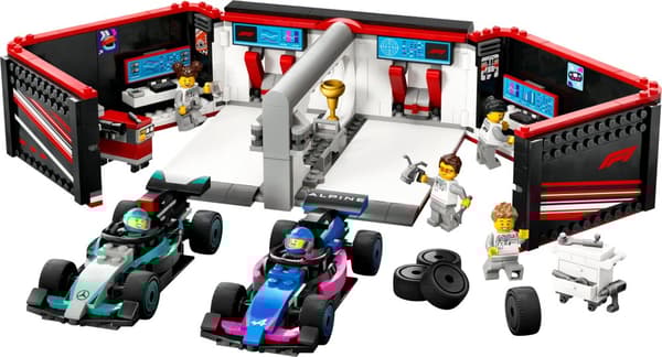 F1® garage & Mercedes-AMG & Alpine bilar LEGO® City (60444)