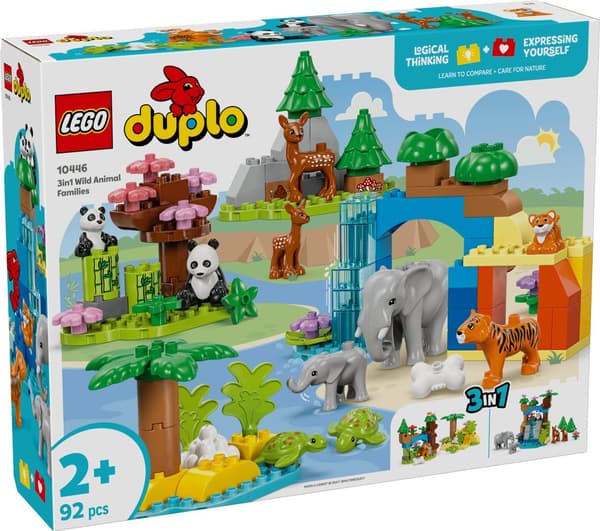 3-i-1 Vilda djurfamiljer LEGO® DUPLO® Town (10446)