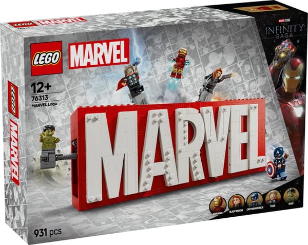 MARVEL logotyp och minifigurer LEGO® Super Heroes (76313)