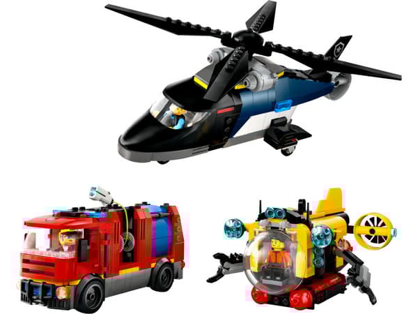 LEGO City - Helikopter, brandbil och ubåt