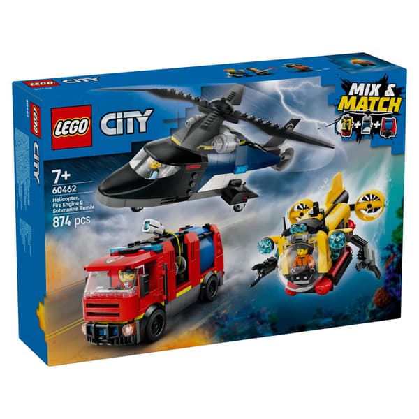 LEGO City - Helikopter, brandbil och ubåt