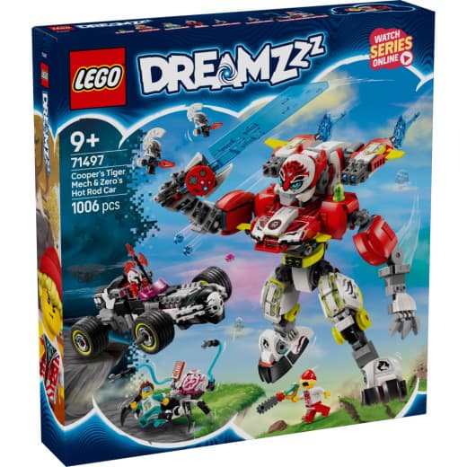 LEGO DREAMZzz - Coopers tigerrobot och Zeros hot rod-bil