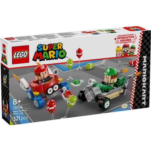 LEGO Super Mario - Mario Kart Baby Mario mot Baby Luigi