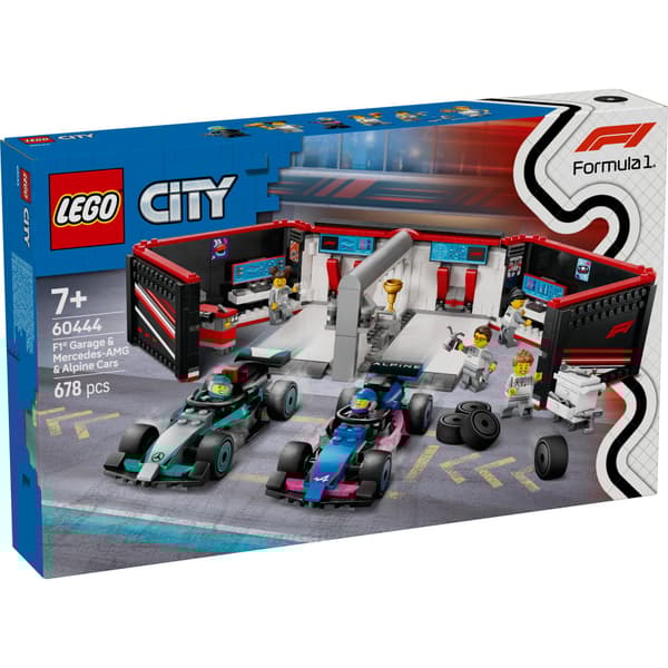 LEGO City - F1 garage & Mercedes-AMG & Alpine bilar