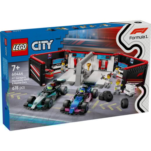 LEGO City - F1 garage & Mercedes-AMG & Alpine bilar