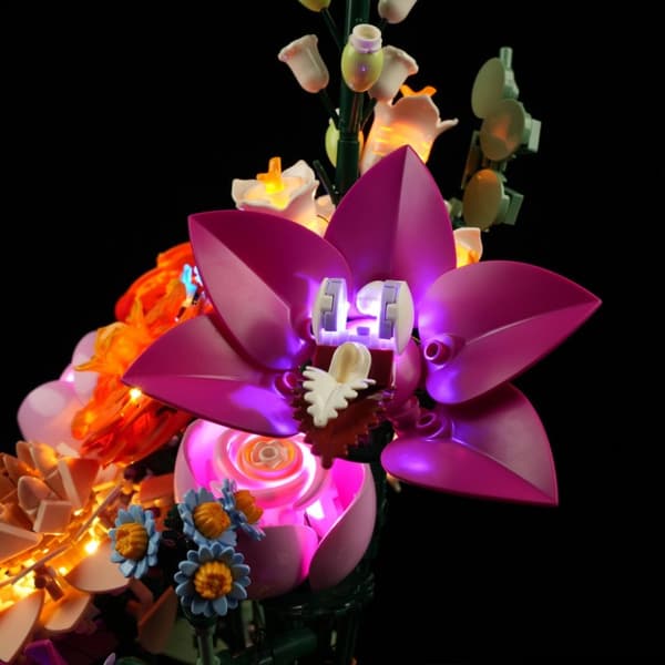 Belysning till Botanicals Vacker rosa blombukett 10342 LGK704