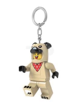 LEGO Nyckelring med lampa Fransk Bull Dog Kille 4006036-KE213H