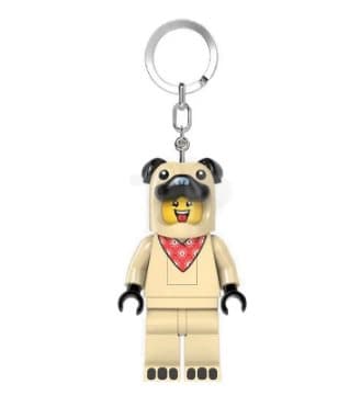 LEGO Nyckelring med lampa Fransk Bull Dog Kille 4006036-KE213H