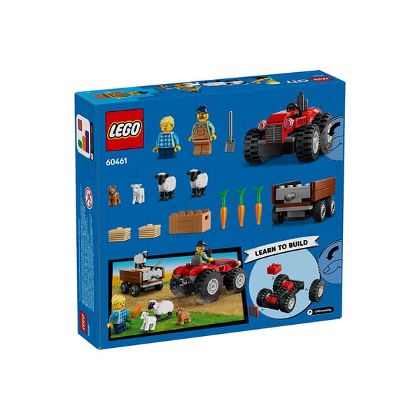 LEGO City - Röd jordbrukstraktor med släp och får
