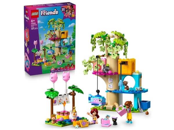 LEGO Friends 42666 Katt i bursdagsselskap og trehytte