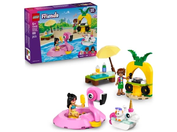 LEGO Friends 42658 Poolparty med enhörning och flamingo