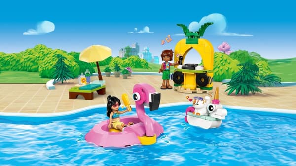 LEGO® Friends Poolparty med enhörning och flamingo 42658