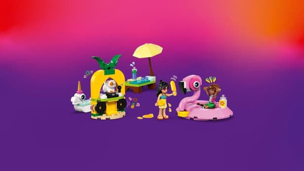 LEGO® Friends Poolparty med enhörning och flamingo 42658