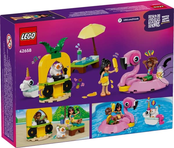 LEGO® Friends Poolparty med enhörning och flamingo 42658