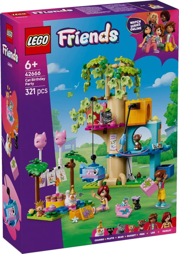 LEGO® Friends Kattkalas & trädkoja 42666