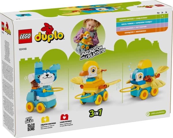 LEGO® DUPLO 3-i-1 Djur på hjul 10448