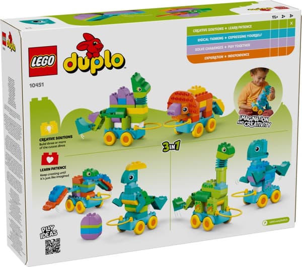 LEGO DUPLO 3 i 1 Dinosaurier på hjul 10451