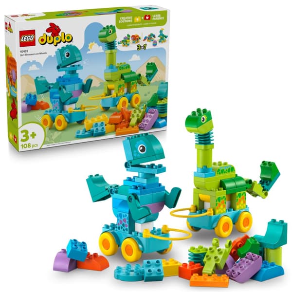 LEGO DUPLO 3 i 1 Dinosaurier på hjul 10451