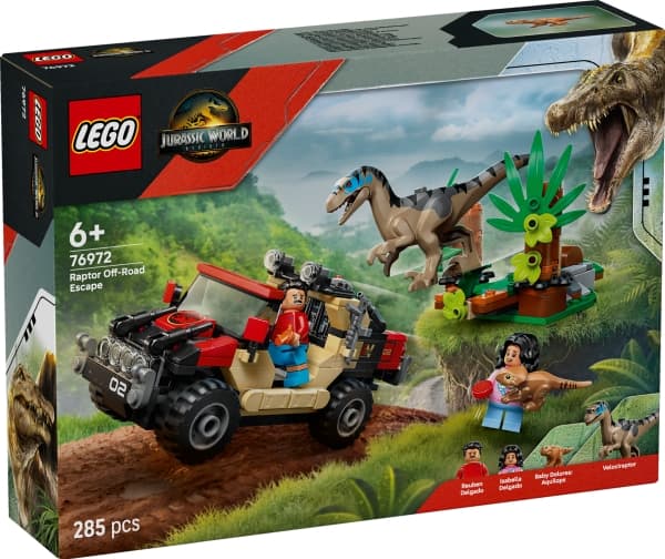 LEGO Jurassic World 76972 Raptor and the SUV Escape