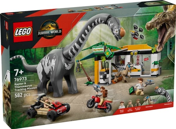 LEGO Jurassic World 76973 Raptor & Titanosaurus Tracking Mission