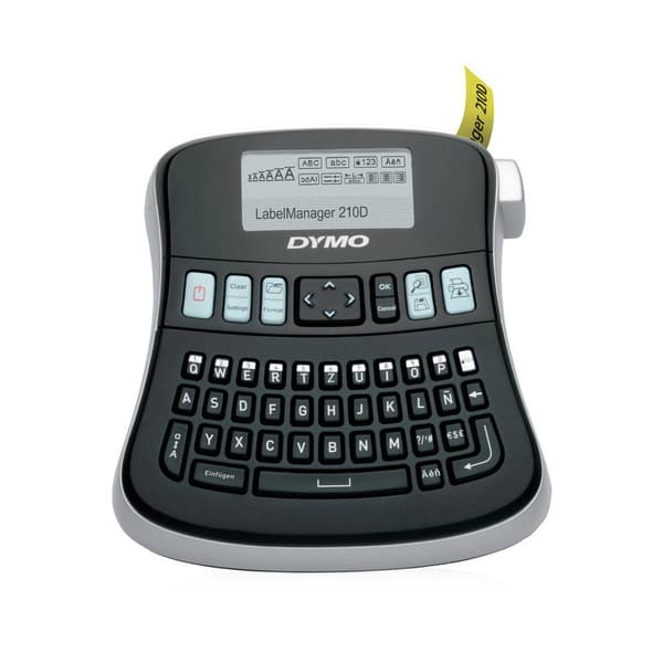 DYMO LabelManager 210D+ Märkmaskin Lämplig för tejp: D1 6 mm, 9 mm, 12 mm