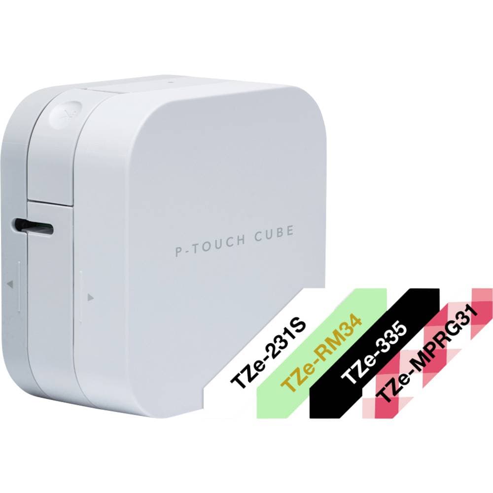 Brother P-TOUCH P300BTR + 3xTZExxx Märkmaskin Lämplig för tejp: TZ 3.5 mm, 6 mm, 9 mm, 12 mm
