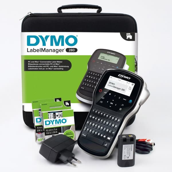 Märkmaskin DYMO LM280 Kit Svart, Silver