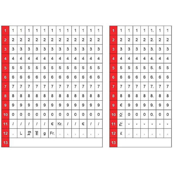 METO Prismärkningsapparat Classic L Antal tryckrader: 2 Grå