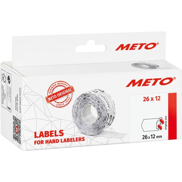 METO Prisetiketter 9506165 Permanent Etikettbredd: 26 mm Etiketthöjd: 12 mm Röd 1 st