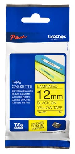 Brother TZe tape 12mmx8m black/yellow
