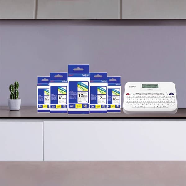 Brother Bundle P-touch D400BP + 5x TZe-231 Märkmaskin Lämplig för tejp: TZ 3.5 mm, 6 mm, 9 mm, 12 mm, 18 mm