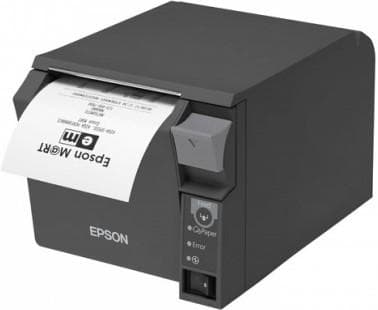 Epson TM T70II - kvittoskrivare - termolinje - 8 cm rulle - 180 dpi - upp till 250 mm/sek. - USB 2.0 Serial - Mörkgrå Svart